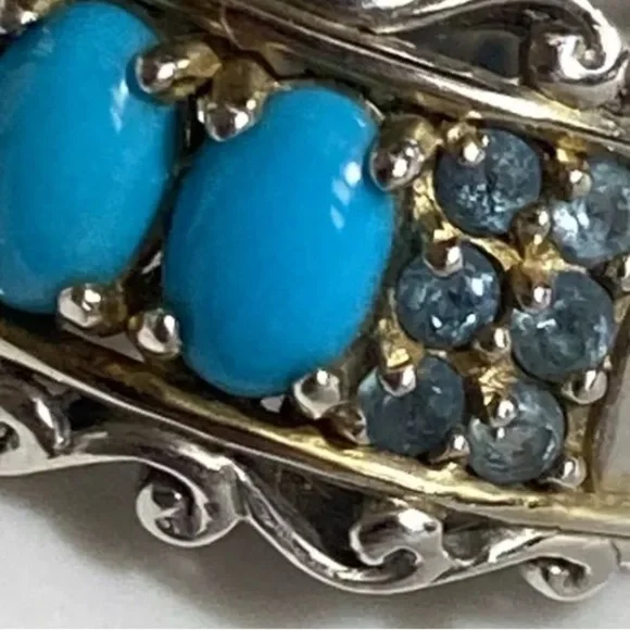 Turquoise Gems En Vogue II Ring Sleeping Beauty Mountain 5 Stone Size 8 - Picture 8 of 9